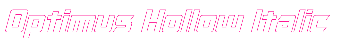 Optimus Hollow Italic预览图片