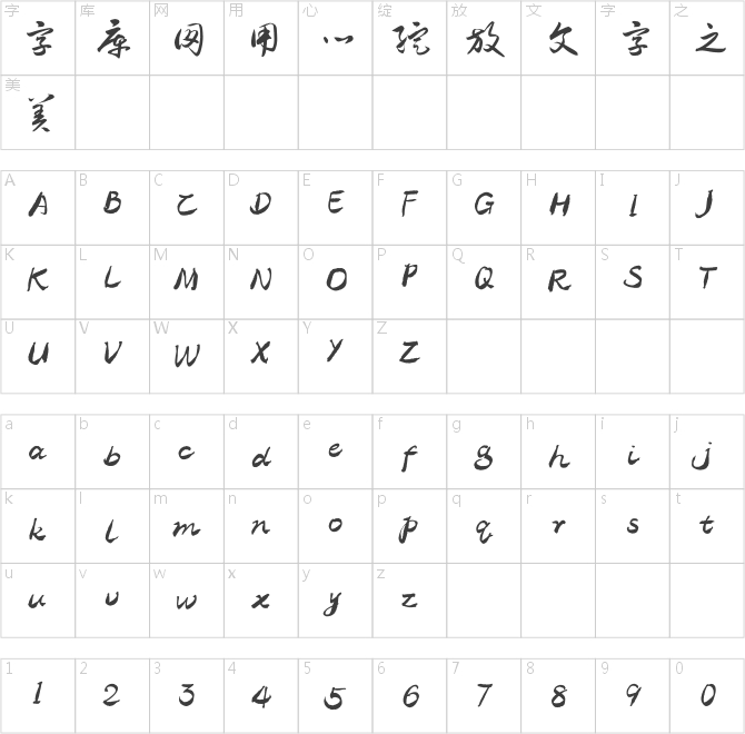 方正字迹-逸龙手草