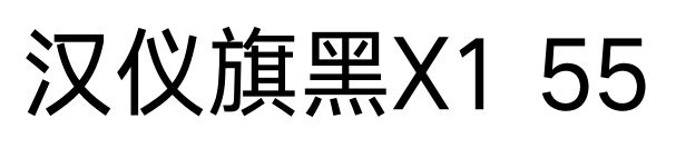 汉仪旗黑X1 55