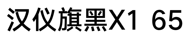 汉仪旗黑X1 65
