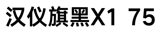 汉仪旗黑X1 75