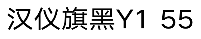 汉仪旗黑Y1 55